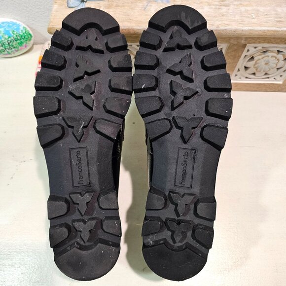 FRANCO SARTO Womens Sz 10M Bergamot Black Patent Lug Sole Platform Loafer Shoes - Picture 9 of 12